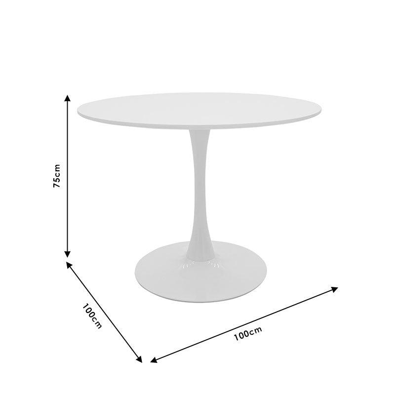 Masa Balou MDF, Gri inchis - Alb - Negru, 100x75 cm - Negru