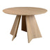Masa rotunda cu functie extensibila Bibble, Natural - Nuc, 120x76 cm