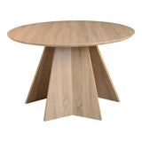 Masa rotunda cu functie extensibila Bibble, Natural - Nuc, 120x76 cm - Natur
