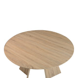 Masa rotunda cu functie extensibila Bibble, Natural - Nuc, 120x76 cm - Natur