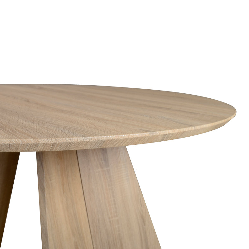 Masa rotunda cu functie extensibila Bibble, Natural - Nuc, 120x76 cm - Natur