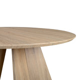 Masa rotunda cu functie extensibila Bibble, Natural - Nuc, 120x76 cm - Natur
