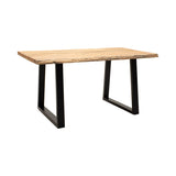Masa Boho Miles, Lemn de salcam grosime 3 cm, Natural - Nuc, 140x80x76 cm - Masa Boho Miles, Lemn de salcam grosime 3 cm, Natural - Nuc, 140x80x76 cm