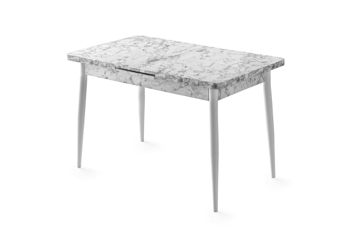 Masa Bucatarie Ay, Gri - Alb - Maro, 120x75x70 cm - Alb