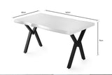 Masa Bucatarie Efor, Nuc - Alb, 140x75x80 cm - Alb