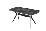 Masa Bucatarie Efor, Negru, 180x90x77 cm