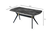 Masa Bucatarie Efor, Negru, 180x90x77 cm