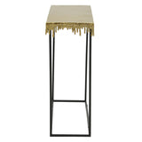 Masa Consolă Bulco metal, auriu-negru, 80x28x72 cm
