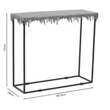 Masa Consolă Bulco metal, auriu-negru, 80x28x72 cm