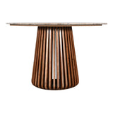 Masa cu blat de marmura Mable, Lemn de Acacia, Natur, 120x76 cm