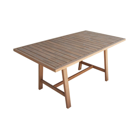 Masă cu design natural Malibu, Lemn Masiv de Acacia, 160x90x75 cm