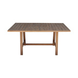 Masă cu design natural Malibu, Lemn Masiv de Acacia, 160x90x75 cm