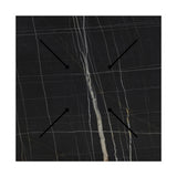 Masă cu funcție de masă de prânz Relian, neagră, 70x70 cm