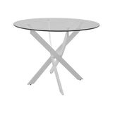 Masa Antoro din sticla, crom, D80x75 cm - Masa Antoro din sticla, crom, D80x75 cm - 292-000114