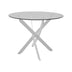 Masa Antoro din sticla, crom, D80x75 cm - 292-000114