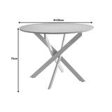 Masa Dammero Crem mdf, crem, D100x75 cm
