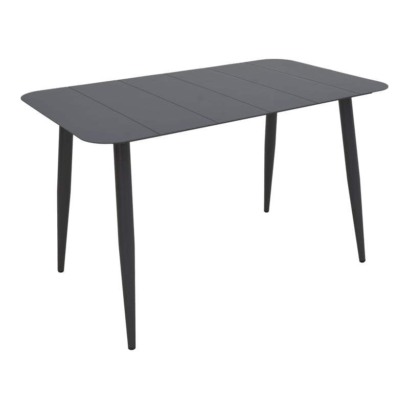 Masă de aluminiu Vista, Alb - Negru, 150x80x72 cm - Masă de aluminiu Vista, Alb - Negru, 150x80x72 cm