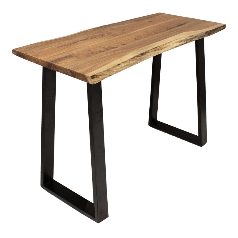 Masa de bar Miles Boho, Lemn masiv, Grosime 3 cm, Natural, 120x53x97 cm, perspectiva suplimentara