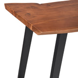 Masa de bar Miles, Lemn masiv acacia, Nuc, 120x53x97 cm