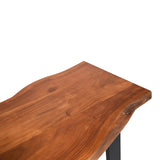Masa de bar Miles, Lemn masiv acacia, Nuc, 120x53x97 cm