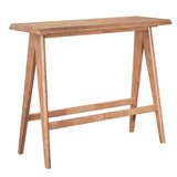 Masa de bar Winslow din lemn de arbore de cauciuc, nuc, 120x45x100 cm