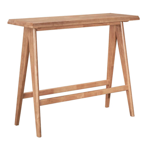 Masa de bar Winslow din lemn de arbore de cauciuc, nuc, 120x45x100 cm