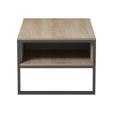 Masa de cafea Bendon, Pal melaminat si metal, 100x60x45 cm - Sonoma-Negru