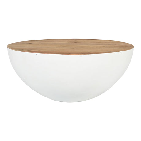Masa de cafea Boho Coffelty, Alb, 90x90x40 cm