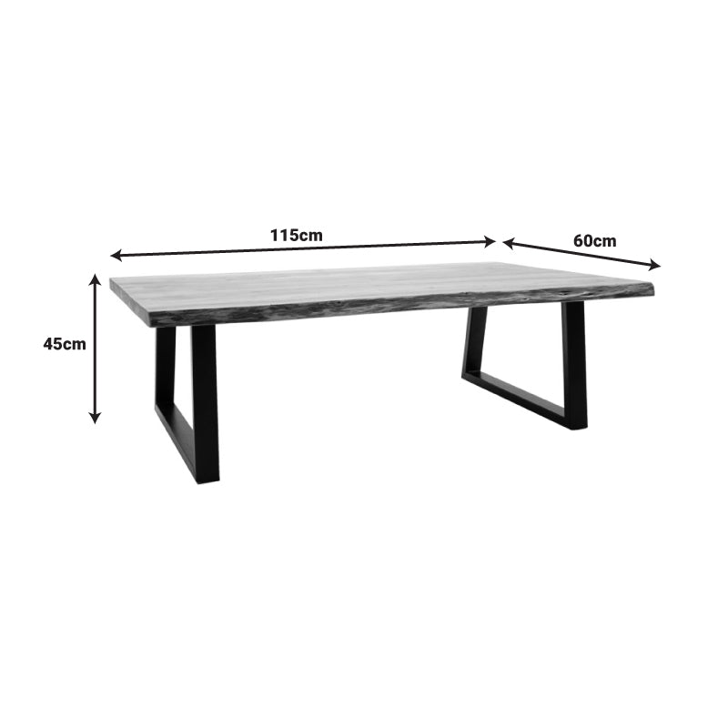 Masa de cafea Boho Miles, Lemn de salcam, Natural, 115x60x45 cm