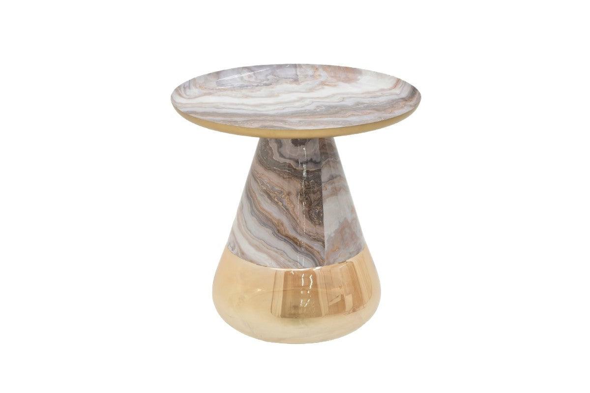 Masa de cafea Boundar, Gri - Bej, 50x49 cm - Gri