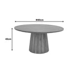 Masa de cafea Canicule II, lemn de acacia solid, nuanta, nuc, 80x40 cm