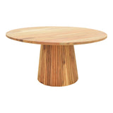 Masa de cafea Canicule II, lemn masiv de acacia, nuanta Naturala, Natur, D80x40 cm