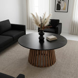 Masa de cafea Mable, Lemn masiv de acacia, D100x45 cm - Masa de cafea Mable, Lemn masiv de acacia, D100x45 cm - 379-000005