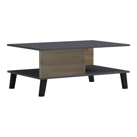Masă de cafea cu design modern Tuscany, Stil sonoma-antracit, Material lemn/metal, 83x54x34 cm
