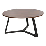 Masa de cafea cu functie Berton, Lemn de Nuc și metal, Negru, 80x40 cm
