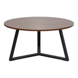 Masa de cafea cu functie Berton, Lemn de Nuc și metal, Negru, 80x40 cm