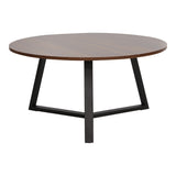 Masa de cafea cu functie Berton, Lemn de Nuc și metal, Negru, 80x40 cm