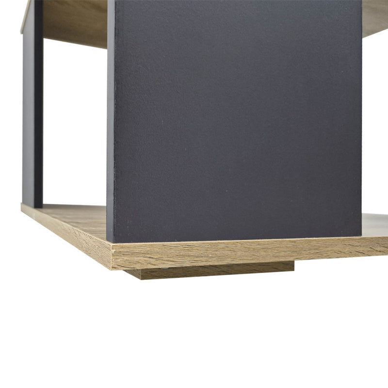 Masă de cafea cu funcție decorativă, Sonoma-Anthracite, Modern, Pal melaminat, 60x60x39 cm