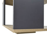 Masă de cafea cu funcție decorativă, Sonoma-Anthracite, Modern, Pal melaminat, 60x60x39 cm
