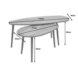 Masa de cafea din de Monty, Nuc - Stejar, 116x46x46 cm - Nuc
