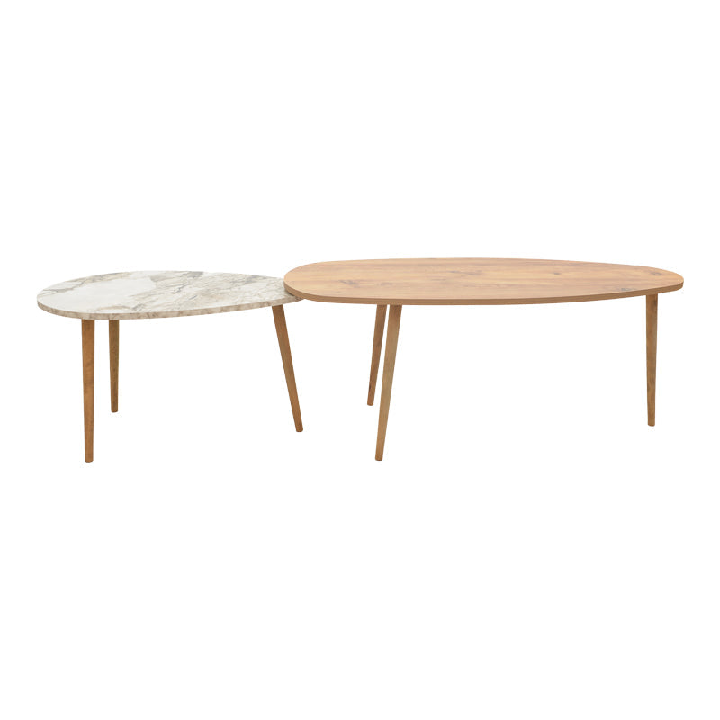Masa de cafea din de Monty, Nuc - Stejar, 116x46x46 cm - Stejar