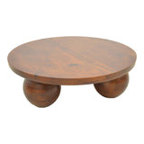 Masă de cafea cu funcție decorativă Fedena , Stil natural, Lemn masiv de mango, 90x30 cm