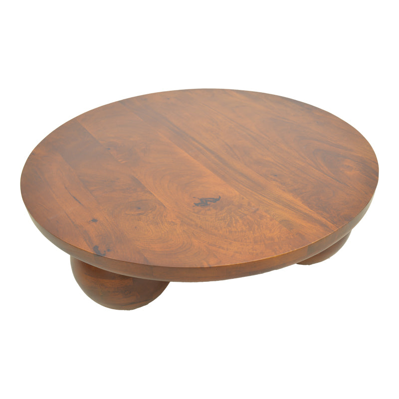 Masă de cafea cu funcție decorativă Fedena , Stil natural, Lemn masiv de mango, 90x30 cm