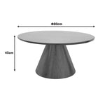 Masuta de cafea, Donda, Stil, Diverse culori, 80x45 cm - Negru