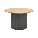 Masuta de cafea Dovel, MDF si metal, D70x45 cm - Sonoma-Negru