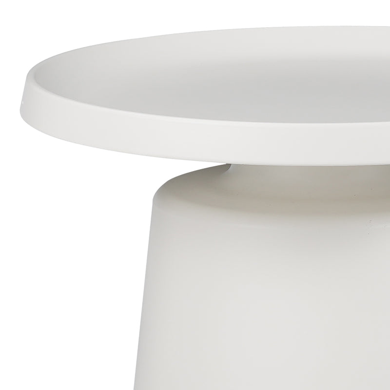 Set 2 mese de cafea Ginoze, Metal, 70x70x40 cm - Alb