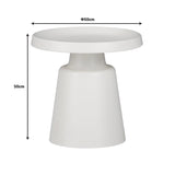 Set 2 mese de cafea Ginoze, Metal, 70x70x40 cm - Alb