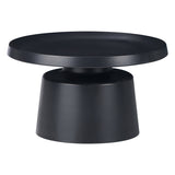 Set 2 mese de cafea Ginoze, Metal, 70x70x40 cm - Negru