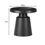 Set 2 mese de cafea Ginoze, Metal, 70x70x40 cm - Negru