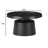 Set 2 mese de cafea Ginoze, Metal, 70x70x40 cm - Negru